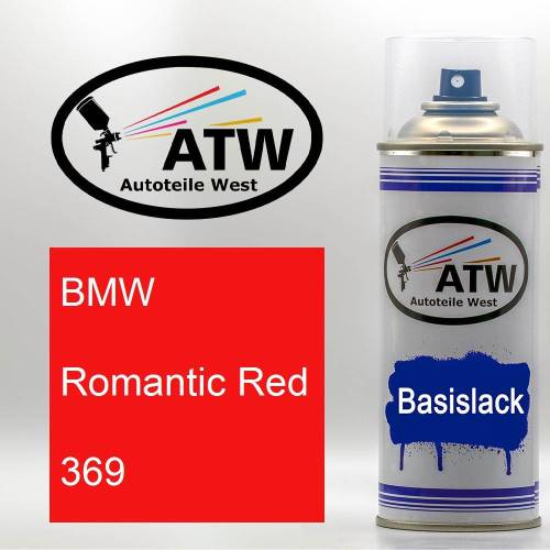 BMW, Romantic Red, 369: 400ml Sprühdose, von ATW Autoteile West.